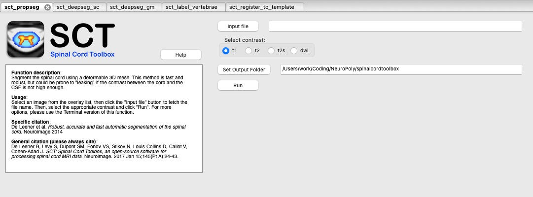 SCT-FSLeyes Interface
